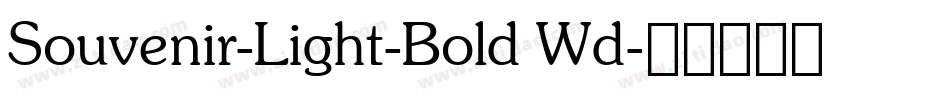 Souvenir-Light-Bold Wd字体转换